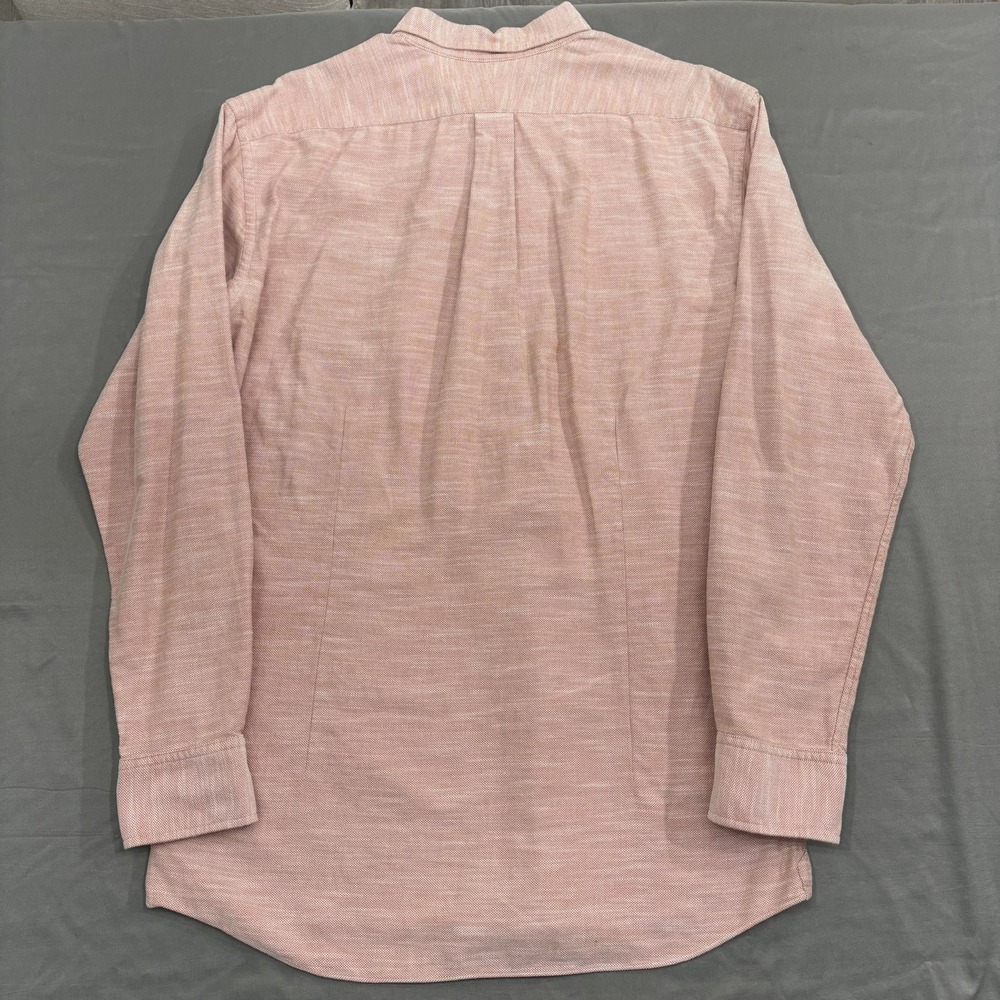 Proper Cloth Custom Mens Popover Shirt XL Slim L Classic Pink Melange LS - Picture 12 of 14